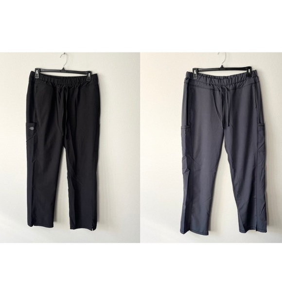 DICKIES- BUNDLE 2 Straight Leg Scrub Pants in Black and Grey Size L - Picture 1 of 6
